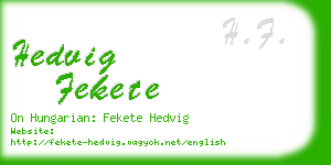 hedvig fekete business card